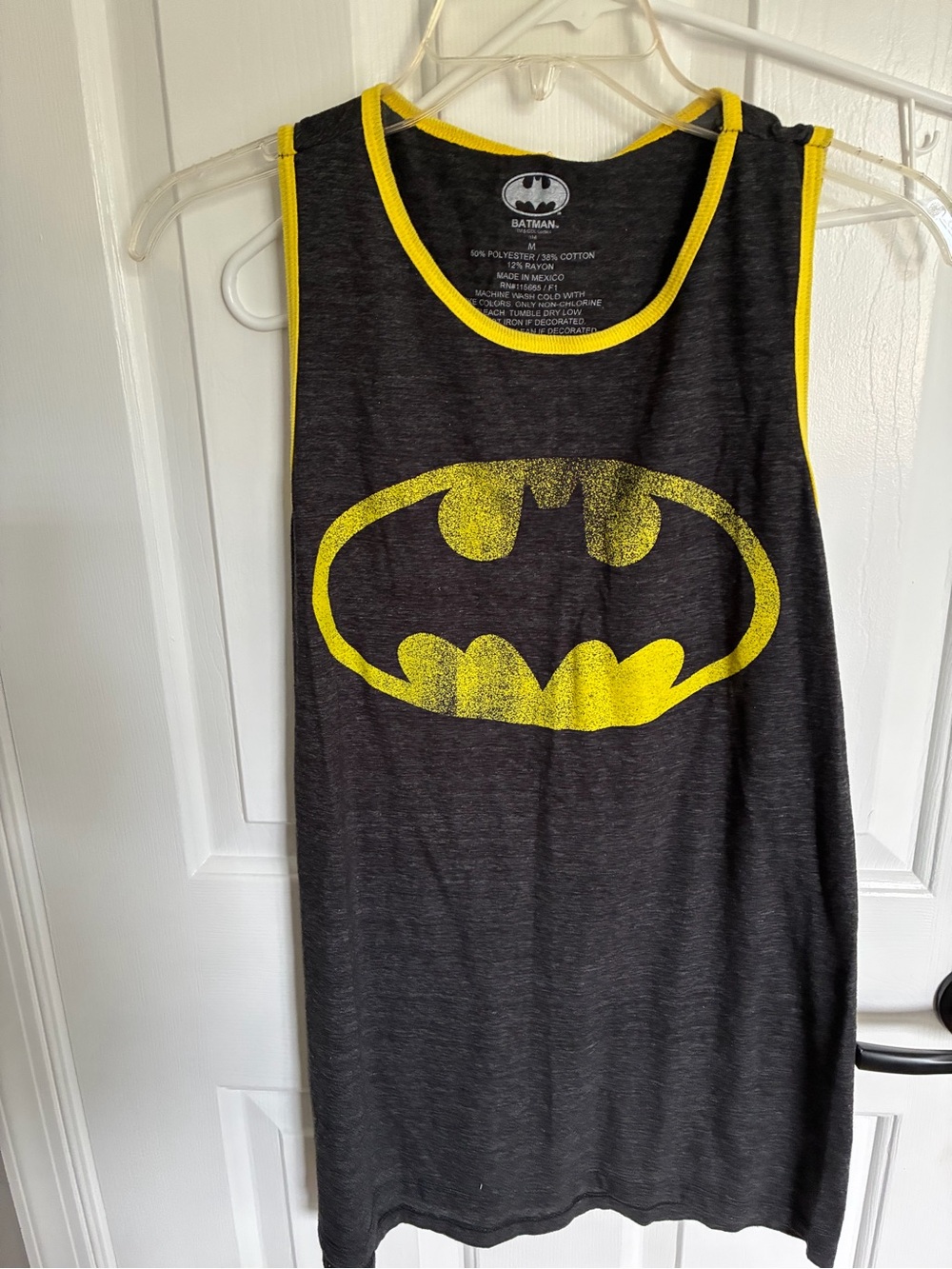 Batman Black and Yellow Tank Top Medium
